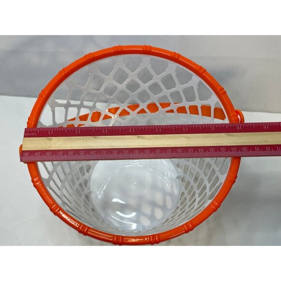Basketball basket bucket hoop pail with handle plastic Easter Halloween set of 3 - Picture 8 of 8